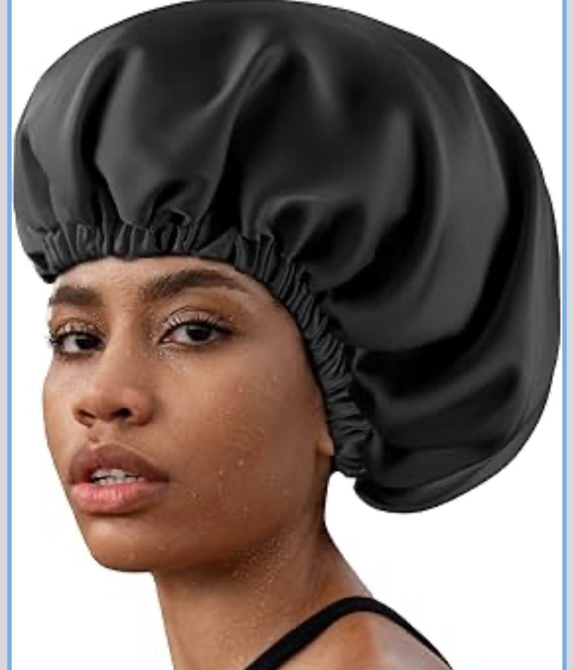 Adjustable Double Layer Silk-Satin Hair Bonnet for Women - Sleep Hair Protector Ideal for Natural Curly Hair, Anti-Frizz & Moisture Retention