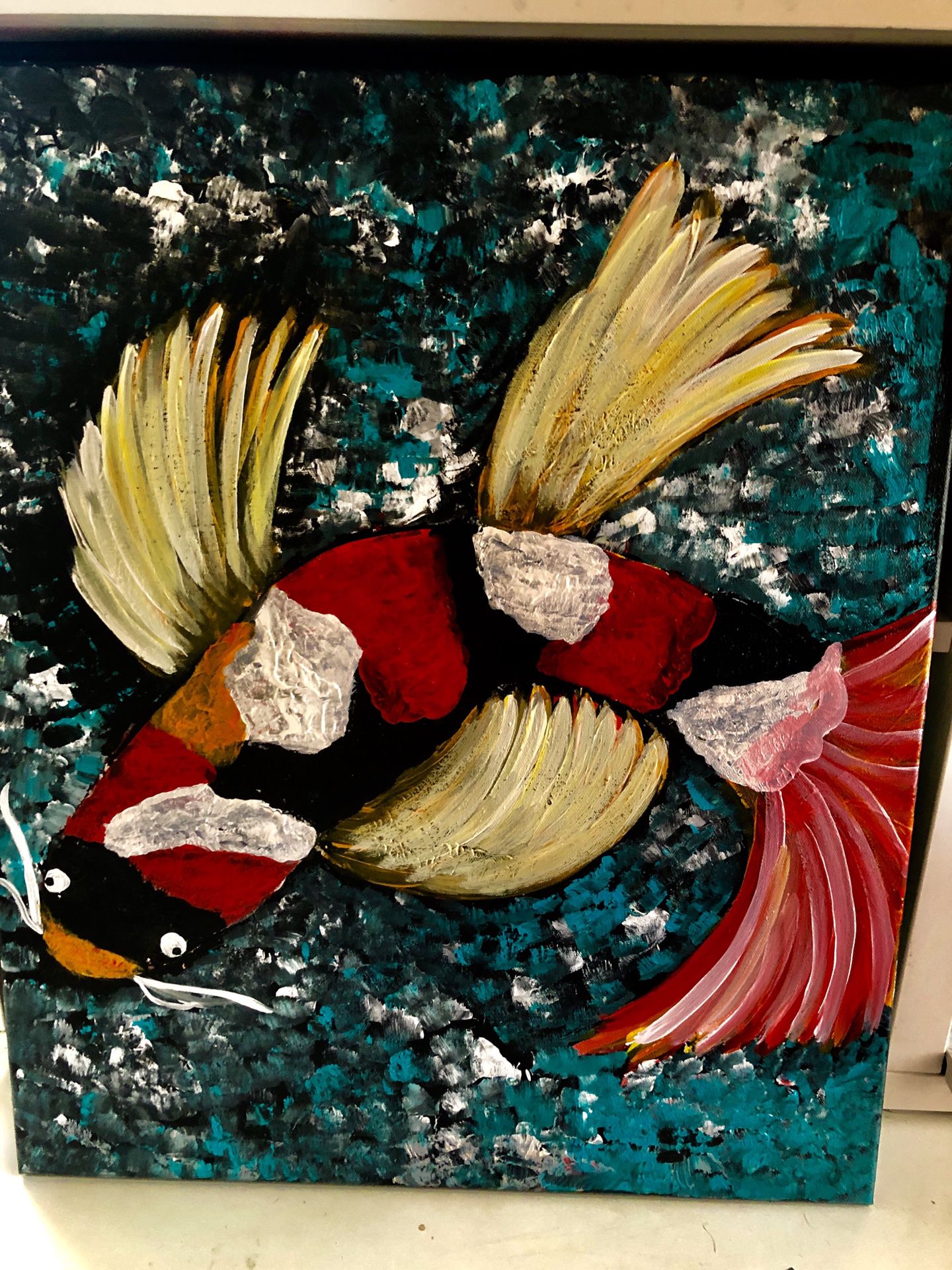 Koi fish canvas