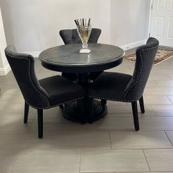 Dining Set Round Table And 4 Chairs 