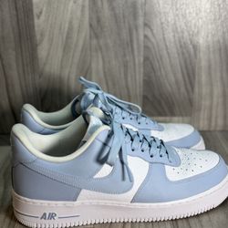 Nike Air Force 1 '07  Low Light Armoury Blue Size 10.5  Good Pre-owned Condition
