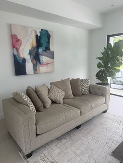 Large beige sofa
