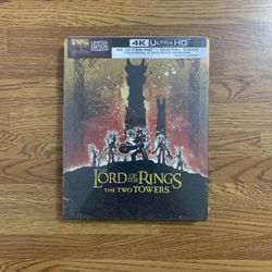 The LOTR: The Two Towers (Walmart Exclusive) [Limited Edition Steelbook] 4K UHD Blu-ray Combo Pack (4K UHD Blu-ray + Digital Code)