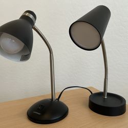 Set of 2 LEPOWER Metal Desk Lamps - Flexible Gooseneck - Great Condition!