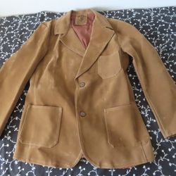 unbranded leather suede velvet jacket sz 52 import export italy