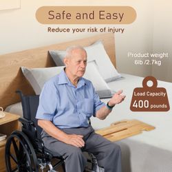 New Slide Transfer Board with 360° Turntable,Slide Board Make Transfers Easier,Heavy-Duty Sliding Board for Patient Senior and Handicap Move Assist an