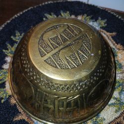 Embossed Brass Prayer Bowl 