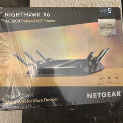 Brand New Netgear Nighthawk X6 AC3200 Tri-Band WiFi Router