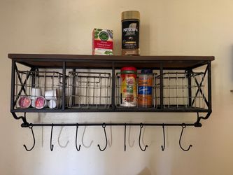 Farmhouse wall mounted shelf