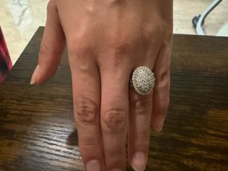 18k White Gold Natural Diamond Ring