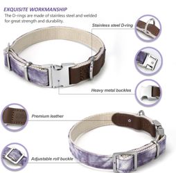 Pet Collar Purple Medium