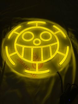 One Piece Trafalgar Law Jolly Roger Neon Sign
