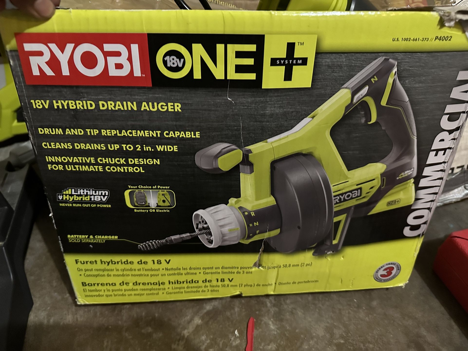 Auger Tool Ryobi 18 Volt Drain Auger Home Depot Ryobi One+ 18v