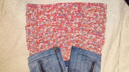 Zipup back skirt sz M