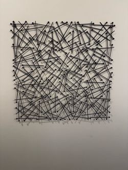 Black Abstract Metal Wall Art – 28” x 28”