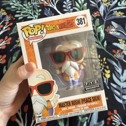 Master Roshi Peace Sign Dragon Ball Z Anime Funko Pop FYE Exclusive #381