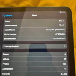 iPad 10th Gen Unlocked !!