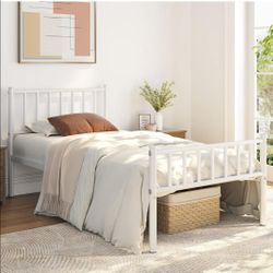 Twin Size Metal Plaform Bed Frame No Box Frame Needed