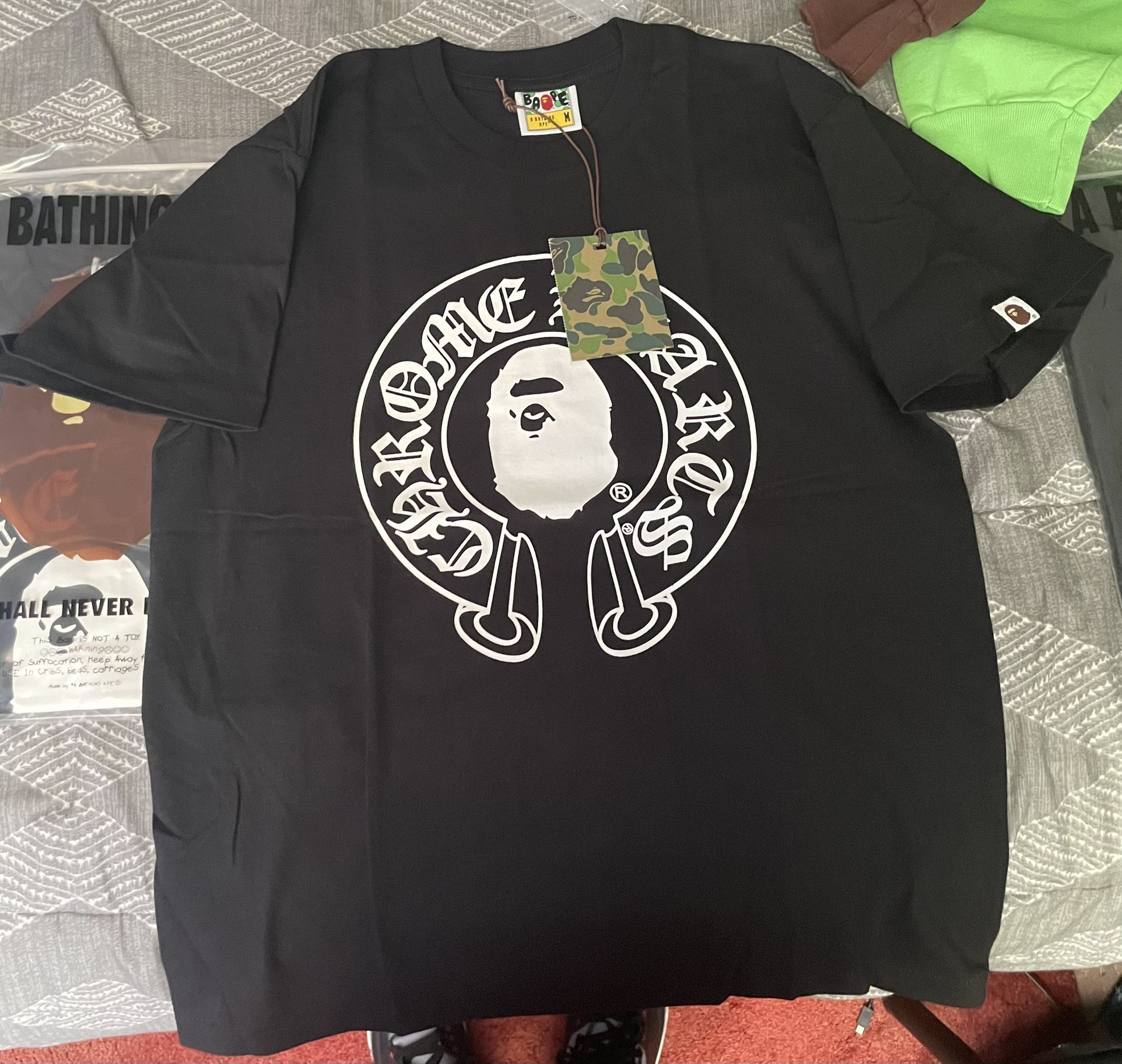 Bape X Chrome Hearts T Shirts Size M & S