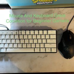 Mouse And Keyboard With Mousepad-Read Description 