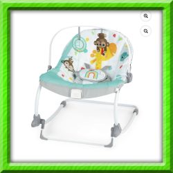 BRIGHT STARTS WILD VIBES INFANT TO TODDLER ROCKER(NEW) $30 BUILT READY TO USE