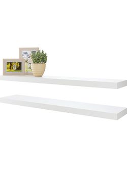 Floating Shelves,40 x 8Wall Shelves – Extra-Wide Display Shelf with Invisible Brackets, Set of 2 | Accent Décor Shelf for Bedroom, Living Room, Home O