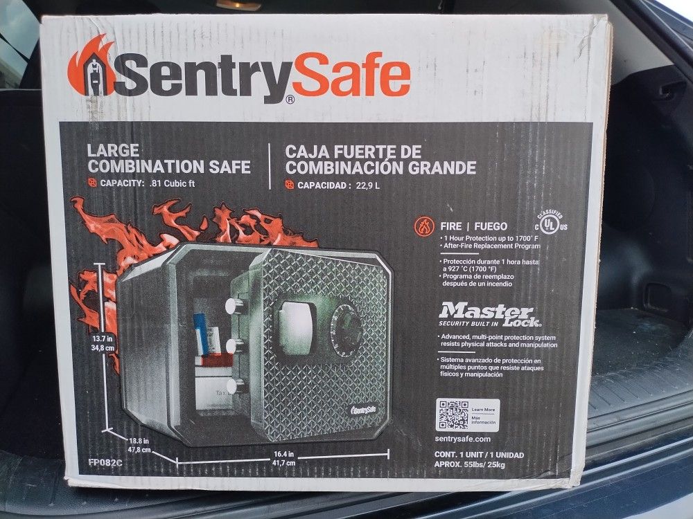 Sentry Safe .81 Cu Ft Large Combination Safe 