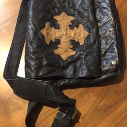 Wilson leather messenger bag, unisex