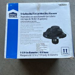 5 Gallon Bucket Lid Wet/Dry Vacuum
