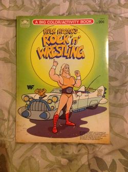 Vintage golden hulk hogans rock'n wrestling coloring book