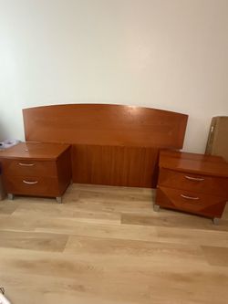 Italian wood bed set
