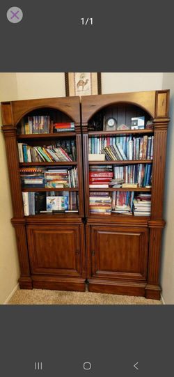 Parker House Wooden Bookcase (pair L&R)