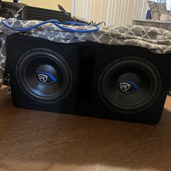 Dual 12’ Vented RockVille Subs w/ 2800w Amp