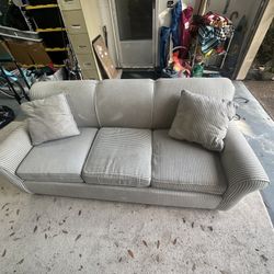 Wayfair Couch Beige And Navy Stripes