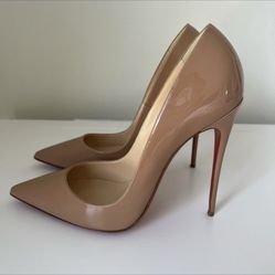 Christian Louboutin So Kate 120 patent Nude 38.5