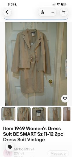 Be smart skirt suit women sz 11-12