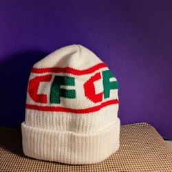 Vintage 1980's  Central Freight Lines Knit Beanie Stocking Cap Hat Wrap Around-$15.00