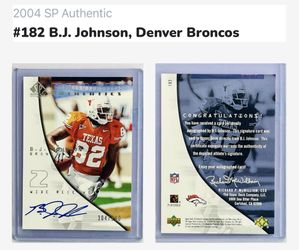 B.J. Johnson RC Auto S/N 304/990 Broncos Texas 