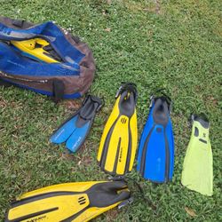 Flippers With Bag