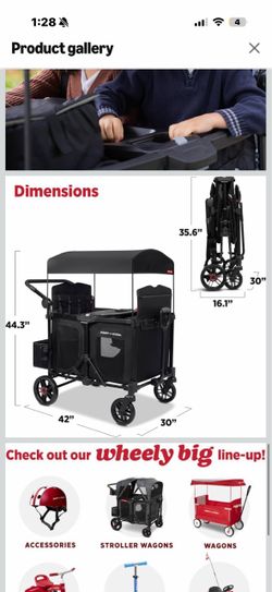 Radio flyer 4 seat stroller wagon