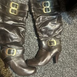 Brown Knee Boots 