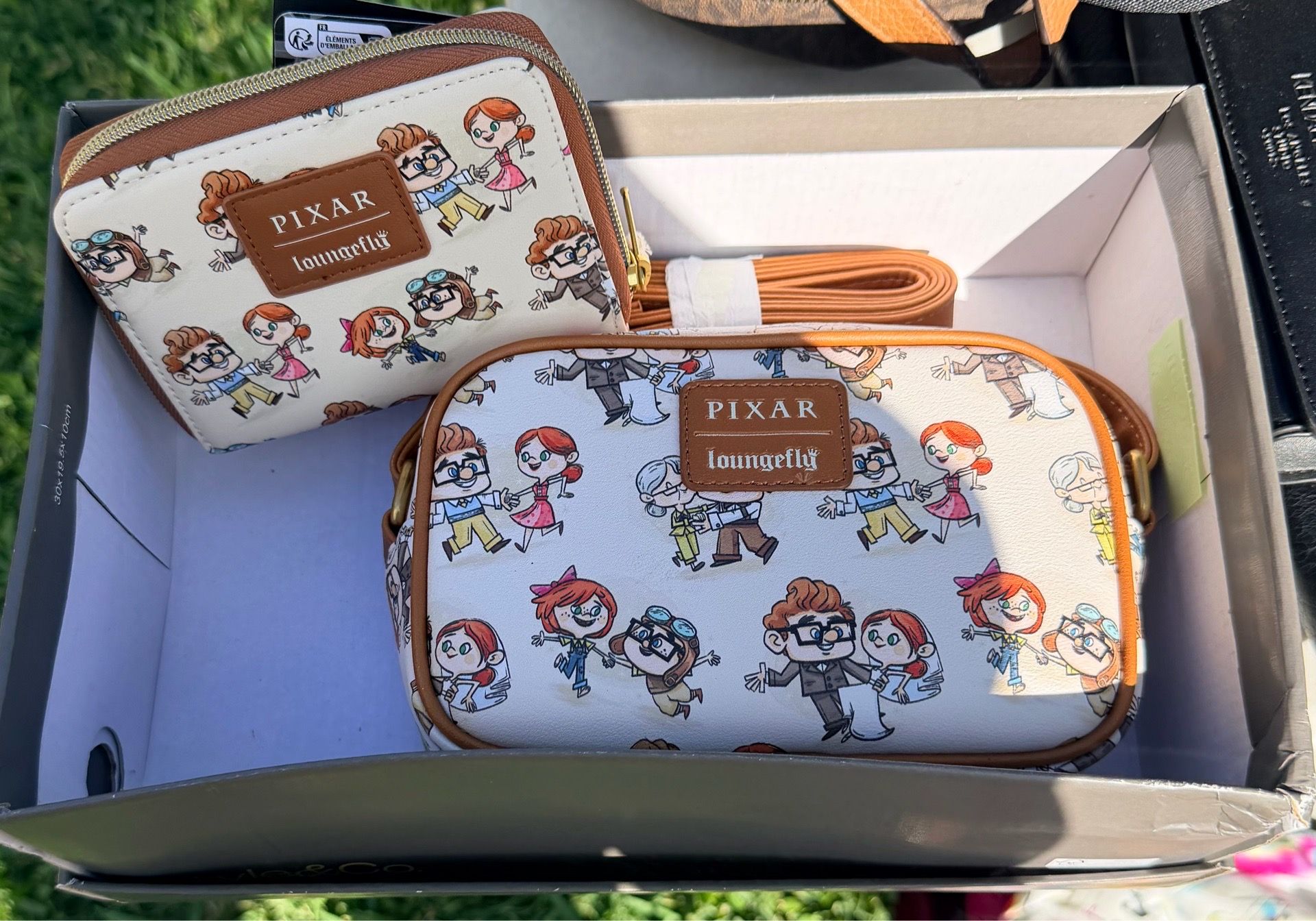 ✨ Loungefly Disney Pixar “Up” Carl & Ellie Wallet + Mini Bag Set ✨