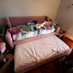 Pink Trundle bed
