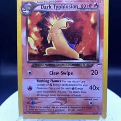 2002 Dark Typhlosion Holo 10/105 Neo Destiny 