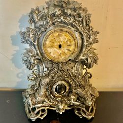 Antique 1858 Cast Iron Mantle Clock N. Muller NY No 65 Fox and the Hare 19” (Rare project) 