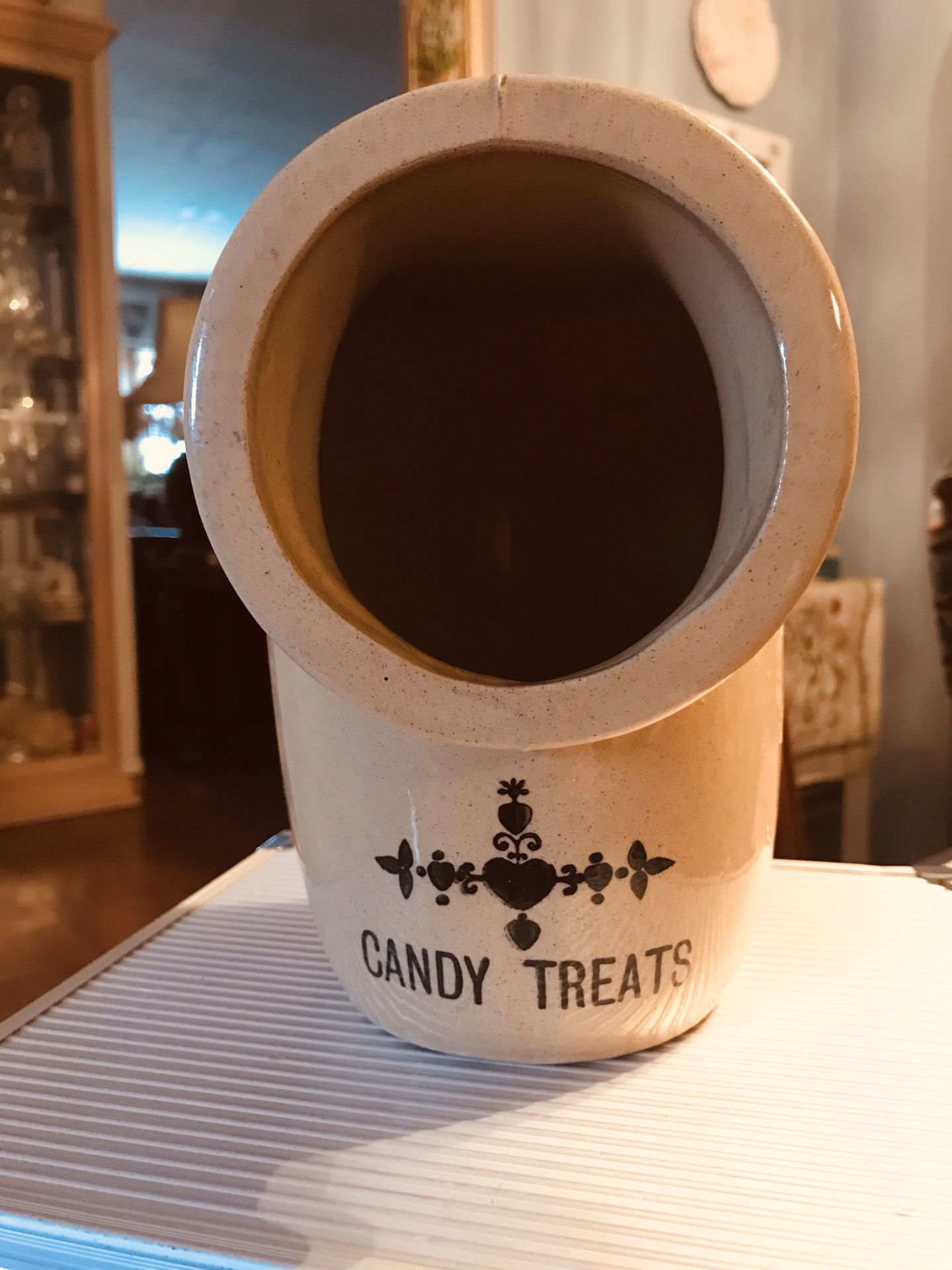 Very Unique Ceramic Candy Treats Jar (No Markings)