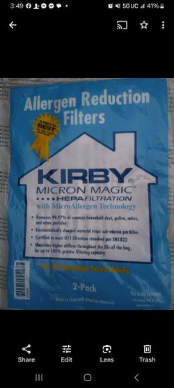 KIRBY ALLEGEN REDUCTION  VACUUM FILTERS