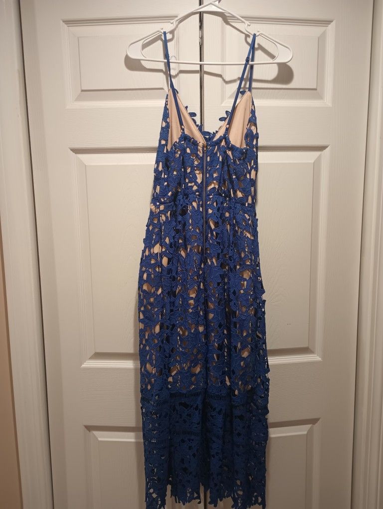 Women's Sexy V Neck Sleeveless Lace Dress