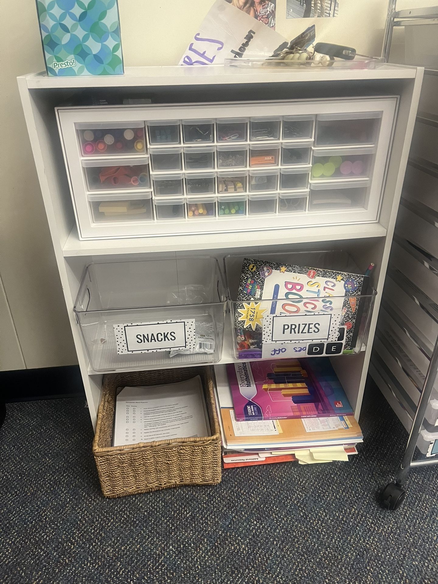 2 Small White Bookshelves