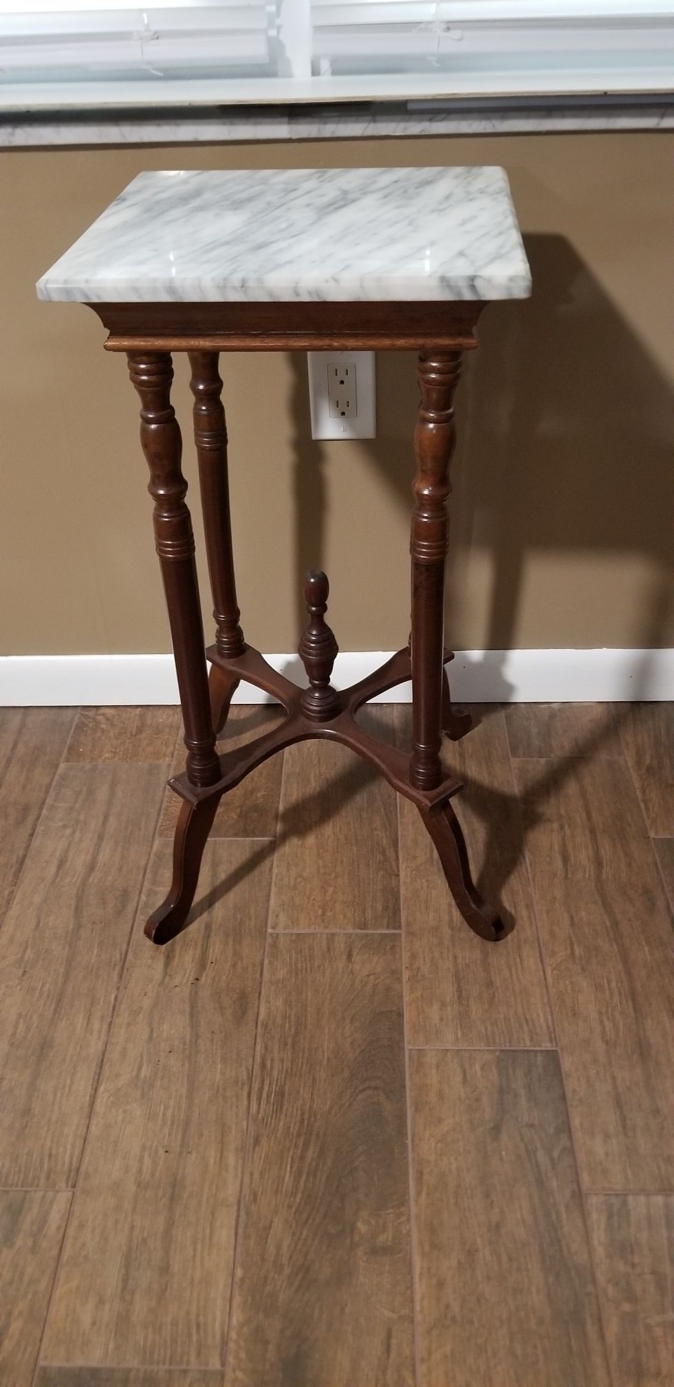 Marble Top Plant Stand