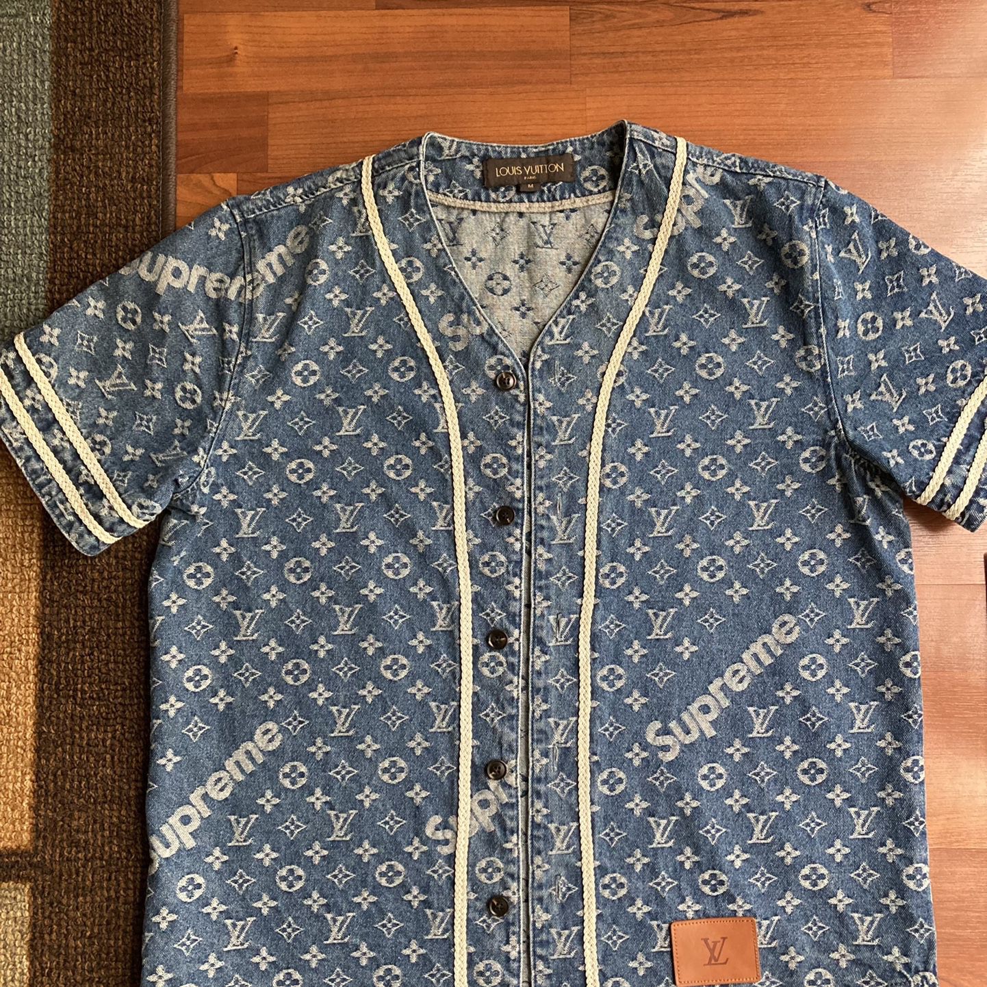 Supreme x Louis Vuitton Spring 2022 Baseball Jersey for Sale in